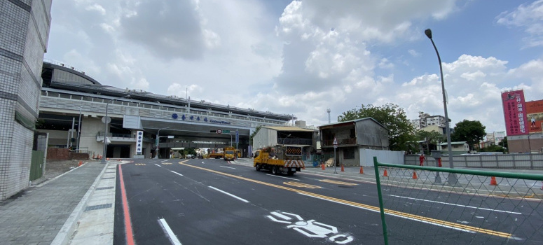 大智路預計9月10日正式通車，台中車站前後站正式串聯在一起。