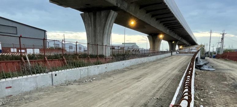 台74線草湖匝道正在動工，完工後可望解決南大里交通痛點。