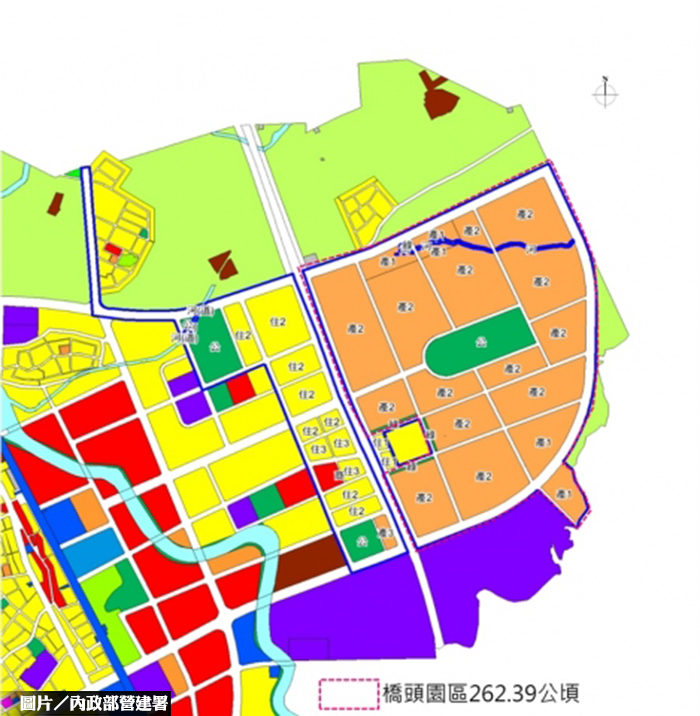 高雄橋頭科學園區都市計畫變更草案，劃設出185公頃的產專區